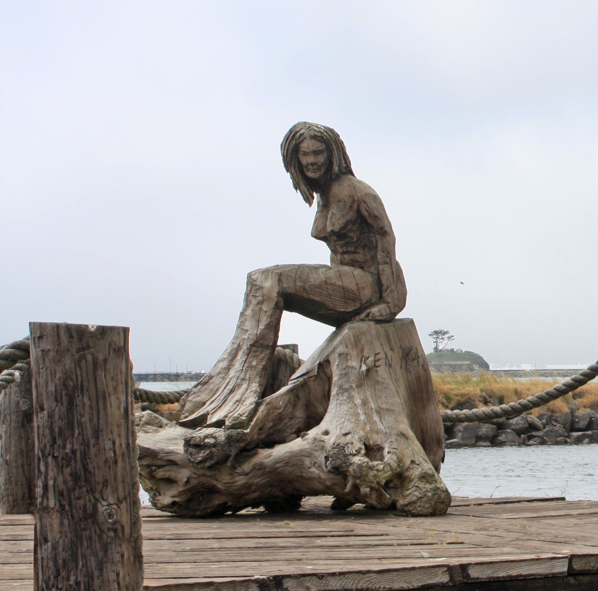 Crescent Citys Chainsaw Carved Mermaid Statue Mermaids Of Earth