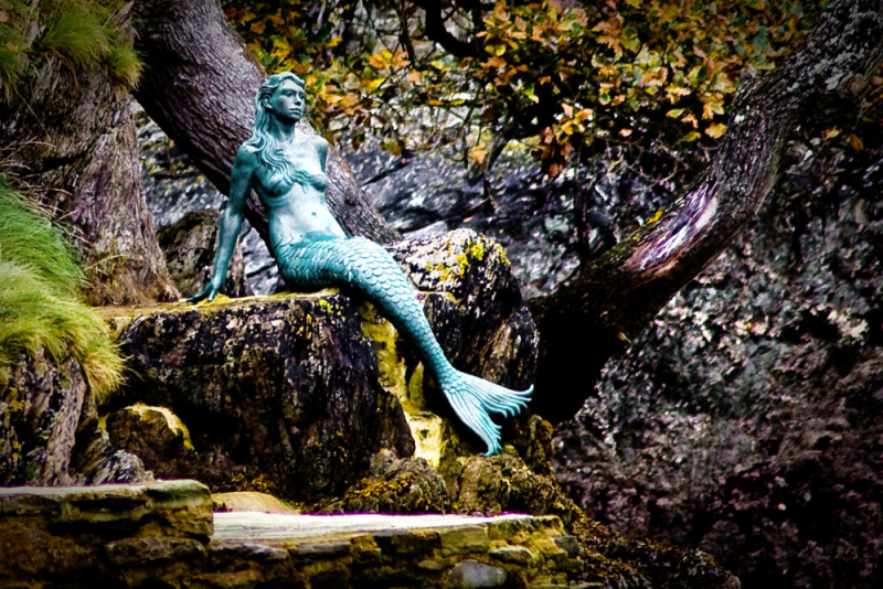 Dartmouth mermaid near Dartmouth Castle.  Photo by Mark Robinson.