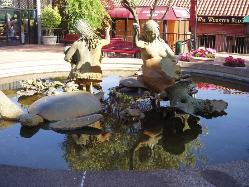 Mermaid Statues in Ghirardelli Square.  Photo © by Timothy Carroll.