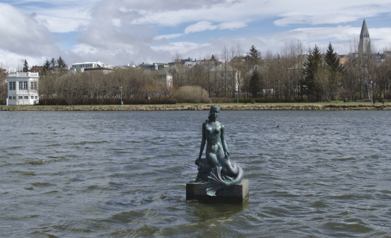 Iceland's Hafmeyjan (Mermaid) Statue by Nína Sæmundsson.  Photo © Rich Daley