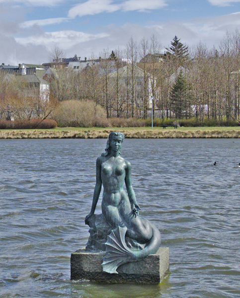 The Hafmeyan (mermaid) in Reykjavik.  Photo by Rich Daley.