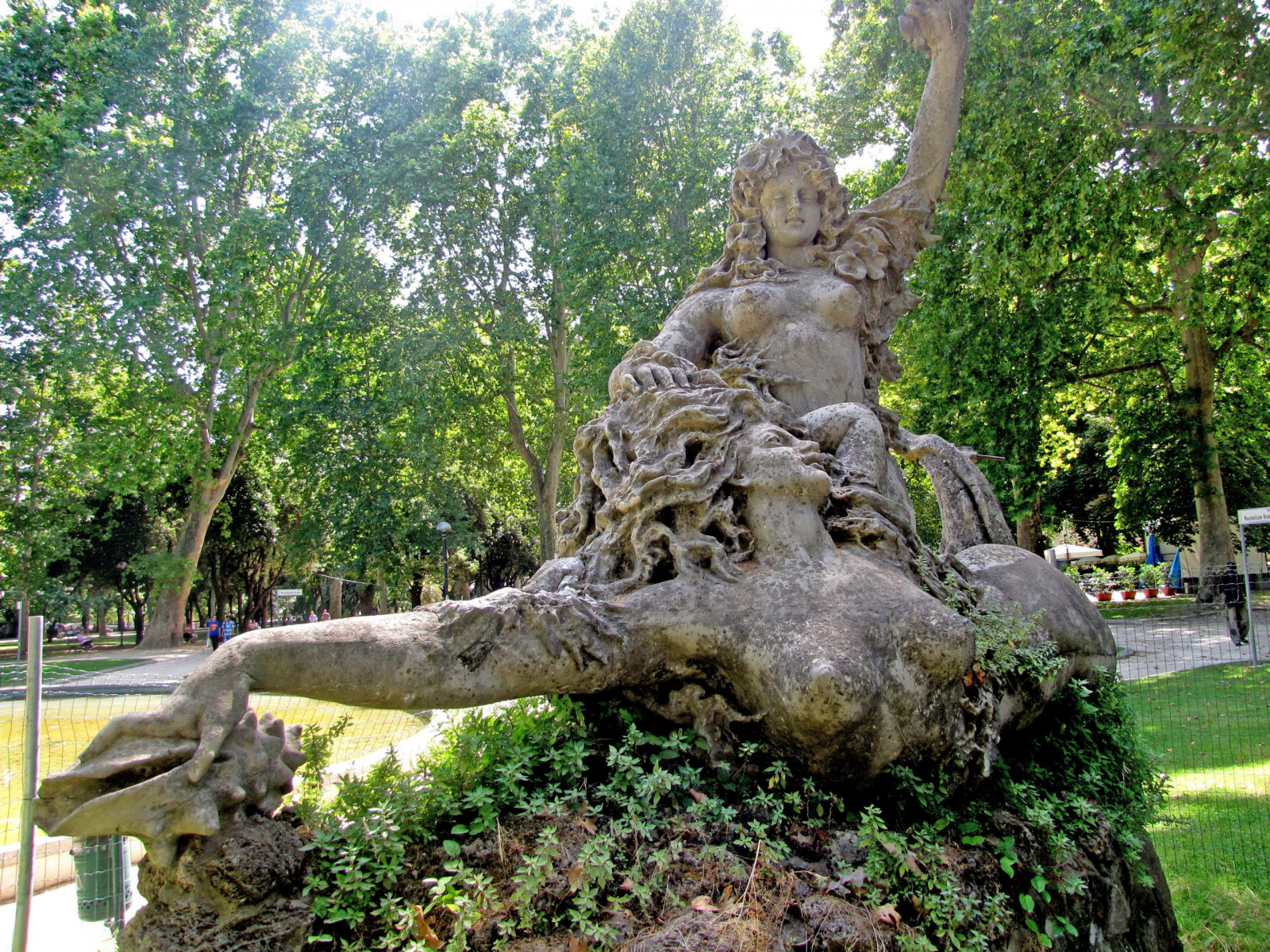Mermaid statues in Montagnola Park Bologna, Italy