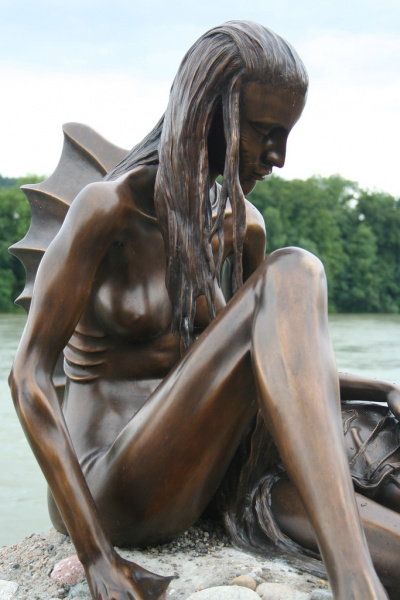 Rheinfelden Mermaid Statue.   Photo © by Eli Proks.