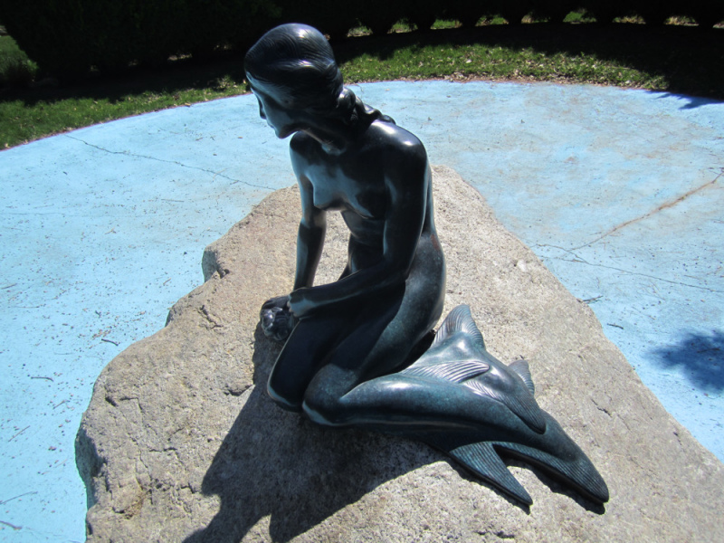 The Statue of The Little Mermaid in Salt Lake City.  Photo by Nancy & Glen Carlson.