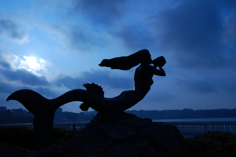 Mermaid statue "Sirena Magdalena" in Santander Spain. Photo by Sergio Jato.
