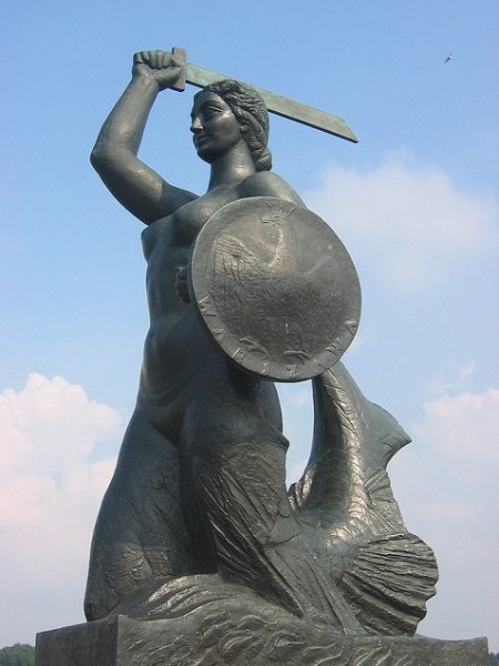 Syrenka of Warsaw - statue by the Vistula River