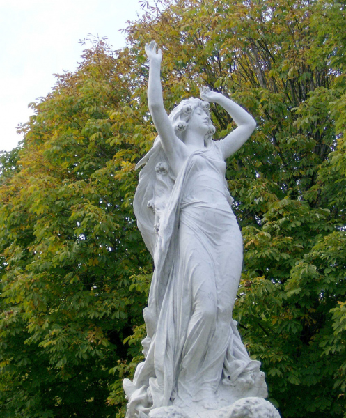 The Undine Mermaid Fountain in Baden, Austria.  Photo by Ernst Raser.