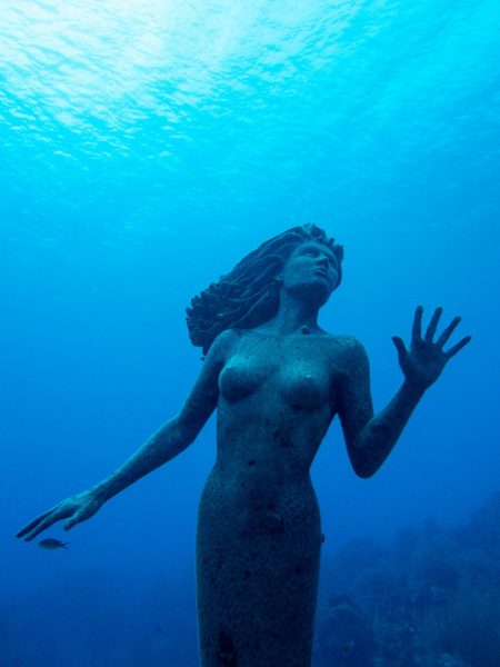 Amphitrite, Mermaid of Grand Cayman.  Photo © by Lauren Dombowsky.