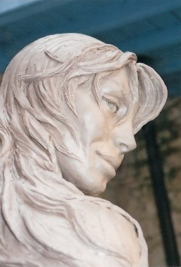 Face of 'Atlante' Mermaid Statue in Cannes.  Photo © by Amaryllis.