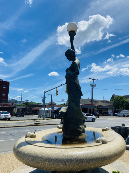 Nathaniel Wheeler Memorial Fountain in Bridgeport, CT.  Photo © by Adrienne Singleton.