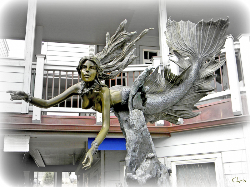 Cayucos Mermaid.  Photo © by Chris Spurlock.