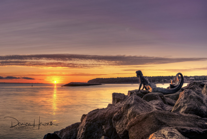 The Cowes Mermaid on the Isle of Wight.   Photo © by Damian Haworth.