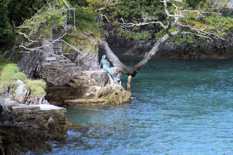 Mermaid statue - Miranda, Mermaid of Dartmouth.  Photo and copyright by Martin Brewster.