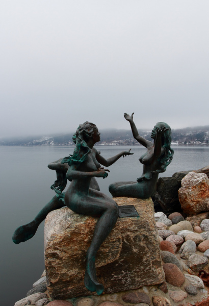Drøbak Mermaid Statues.  Photo © by Ola Morken.