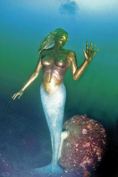 The Emerald Princess Mermaid in Saltery Bay. 
 Photo © by Neil McDaniel.