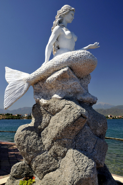 Mermaid Statue at Club & Hotel Letoonia.  Photo © by Derek Fleming.