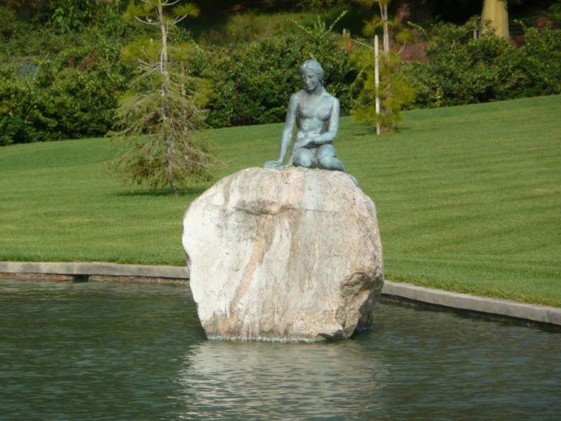 The Little Mermaid at Forest Lawn - replica of Edvard Eriksen's famous statue in Copenhagen, Denmark. Photo by Doug Williams.