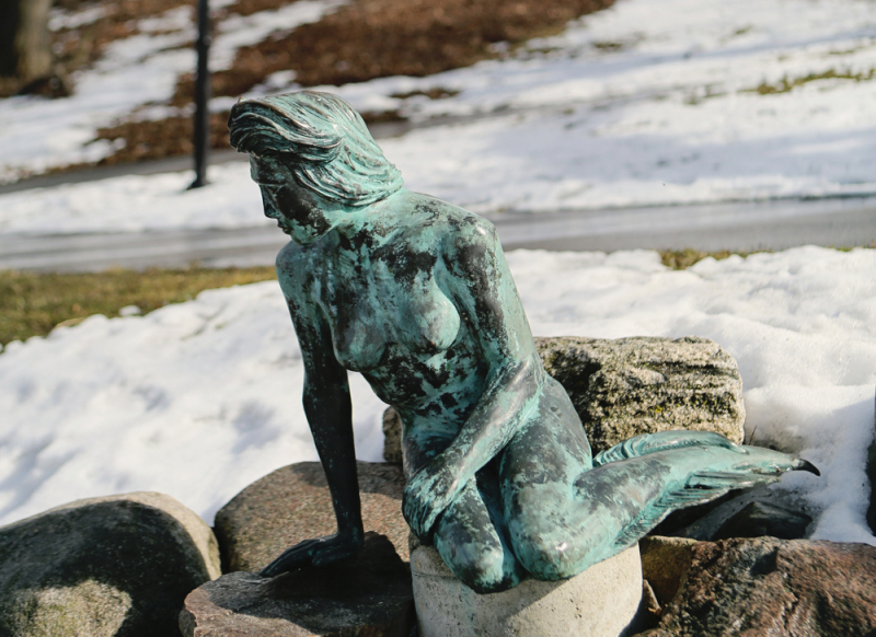 Greenville's Flat River Mermaid.  Photo © Griffith Photography.