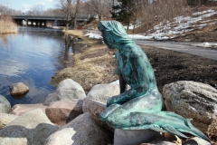 The Greenville replica of The Little Mermaid. Bronze replica by David Willison.