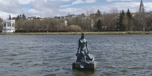 Iceland's Hafmeyjan (Mermaid) Statue by Nína Sæmundsson.  Photo © Rich Daley