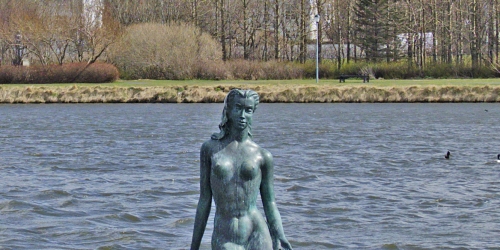 The Hafmeyan (mermaid) in Reykjavik.  Photo by Rich Daley.