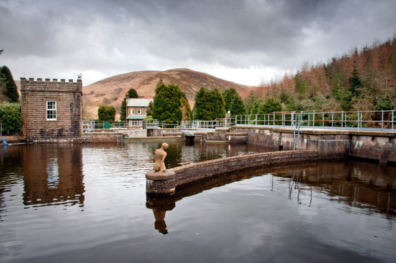 "Miranda" Mermaid Statue in Lancashire.  2010 photo by Boyd Harris.