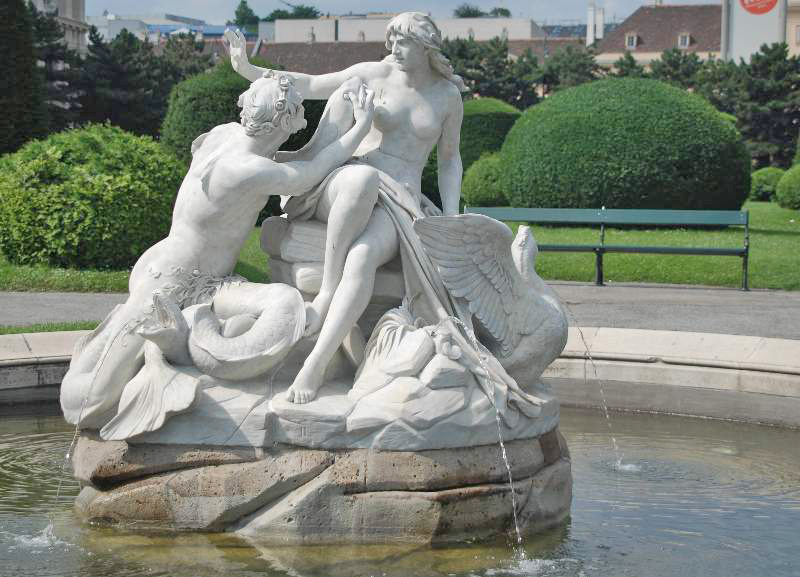 Mermaid and Triton in Maria Theresa Square. Photo by GuentherZ.