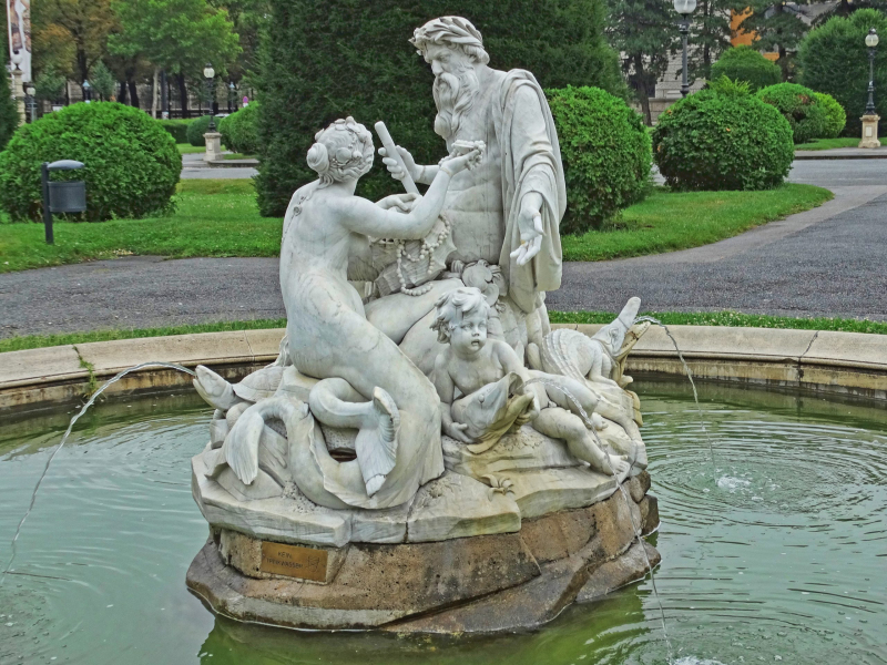 Mermaid and Triton in Maria Theresa Square.  Photo by Terence Faircloth, Atelier Teee, Inc