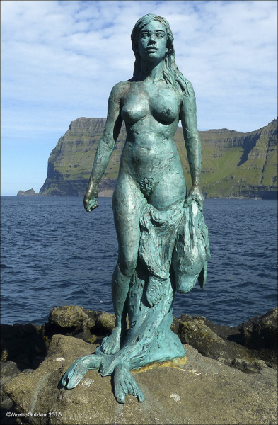 Kopakonan (The Seal Wife) in Mikladalur on Kalsoy, Faroe Islands.  Photo © Marita Gulklett.