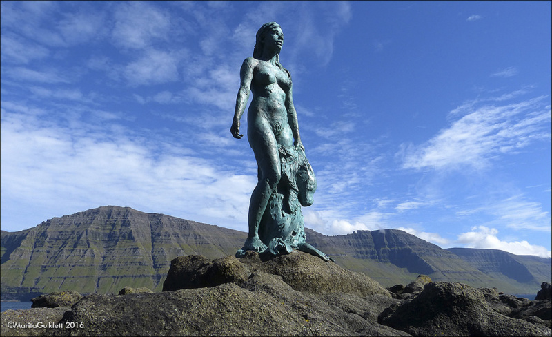 Kopakonan (The Seal Wife) in Mikladalur on Kalsoy, Faroe Islands.  Photo ©  Marita Gulklett