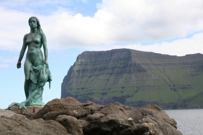 Kopakonan (The Seal Wife) in Mikladalur on Kalsoy, Faroe Islands.  Photo ©  Thomas Juul Andersen