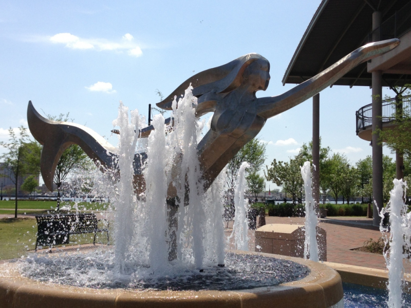 Norfolk Mermaid in Town Point Park by the Elizabeth River. Photo © by ilovetheobromine.