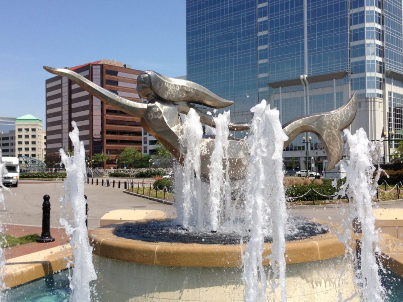 Norfolk Mermaid in Town Point Park by the Elizabeth River. Photo © by ilovetheobromine.