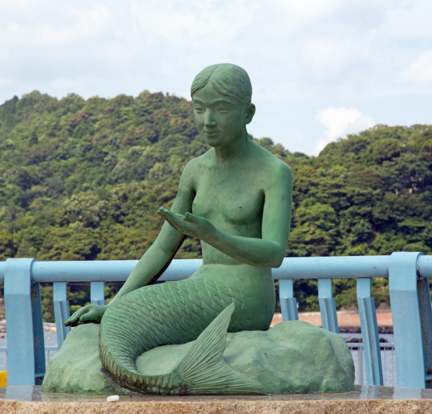 One of the mermaids at Obama Beach in Japan.  Photo © Emily Ann Mahon.