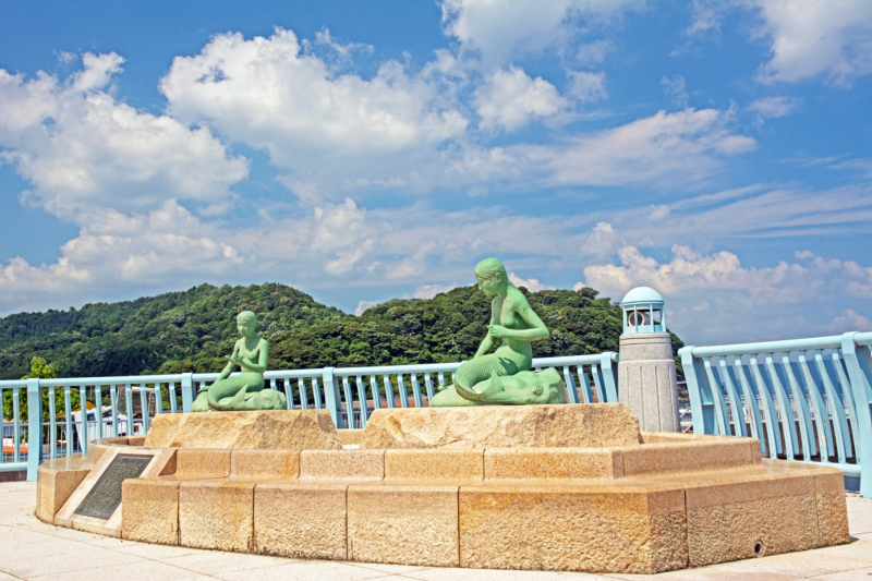 The mermaids at Obama Beach in Japan.  Photo © Emily Ann Mahon.