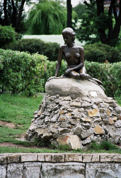 Mica Sirena mermaid statue in Pietra Neamt