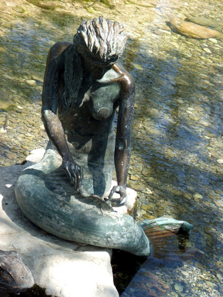Indian Mermaid Sirena in Salado, Texas.  Photo by Barb Jernigan.
