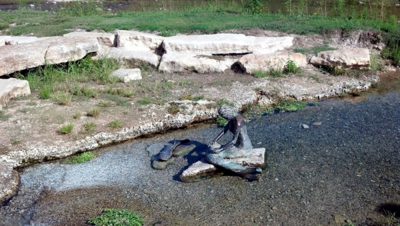 Indian Mermaid Sirena in Salado, Texas.  Photo by Barb Jernigan.