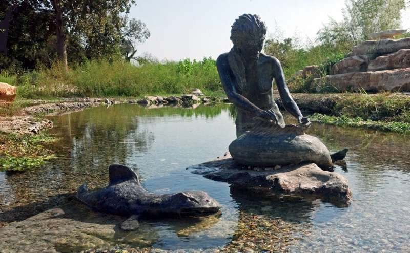 Indian Mermaid Sirena in Salado, Texas.  Photo by Barb Jernigan.