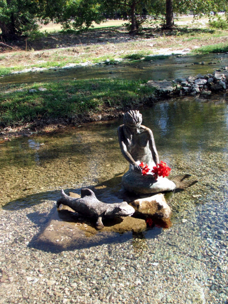 Indian Mermaid Sirena in Salado, Texas.  Photo by Barb Jernigan.