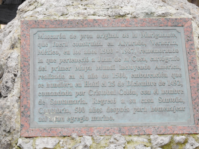 Santander Memorial Inscription.