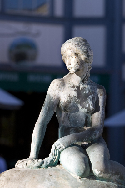 The Little Mermaid statue in Solvang.  Photo by Solvang Conference & Visitors Bureau.
