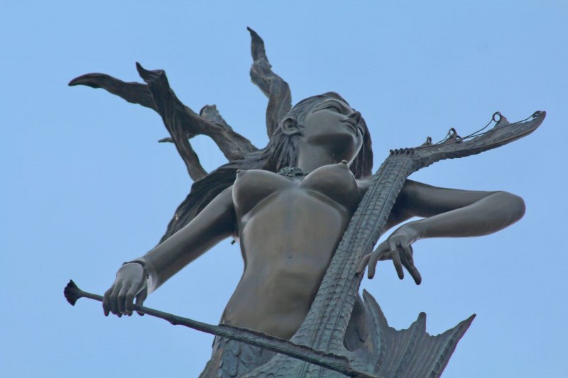 Mermaid Cellist Sculpture at Soter Point.  Photo © by Sunny Oberto.