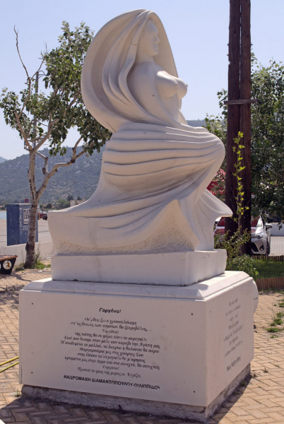 Mermaid Thessalonike on Thasos.  Photo © by Ioanna Tokmakidou.