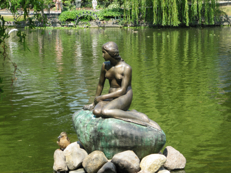 The Little Mermaid statue in Tivoli Gardens in 2010.  Photo by Benny Hansen.