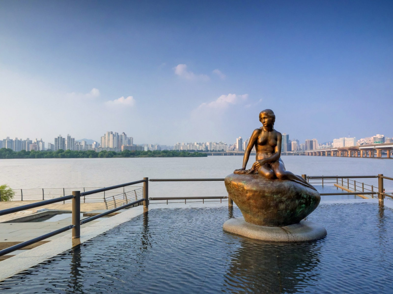 The Little Mermaid in Seoul.  Photo © by Mark Deibert.