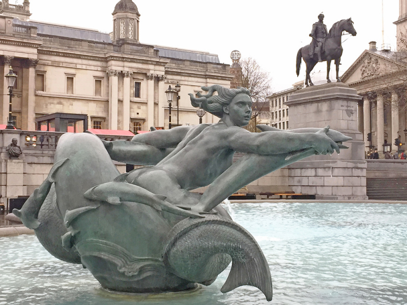 Trafalgar Square Mermaids.  Photo by Chris Davis