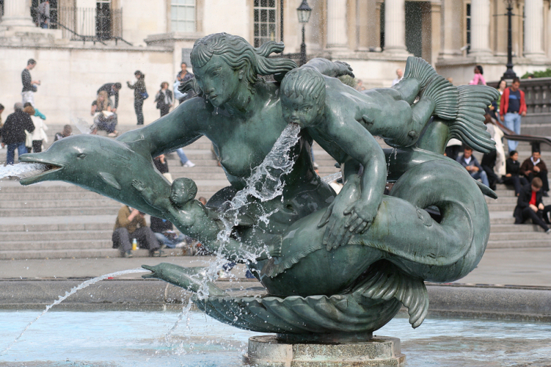 Trafalgar Square Mermaid sculpture.  Photo © by Colby Cosh.