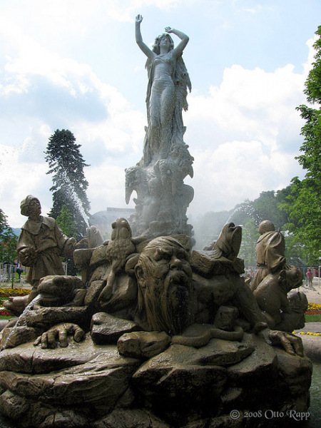 Undine Fountain detail.  Photo by Otto Rapp.