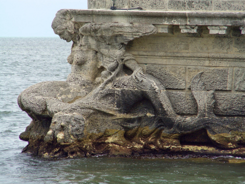 Villa Vizcaya's Mermaid Angel.  Photo © by Seekingmuses.